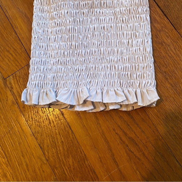 White Smocked Tube Top - Picture 2 of 6